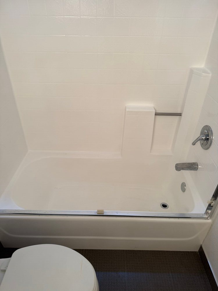 Sanded and prepped bathtub